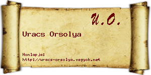 Uracs Orsolya névjegykártya